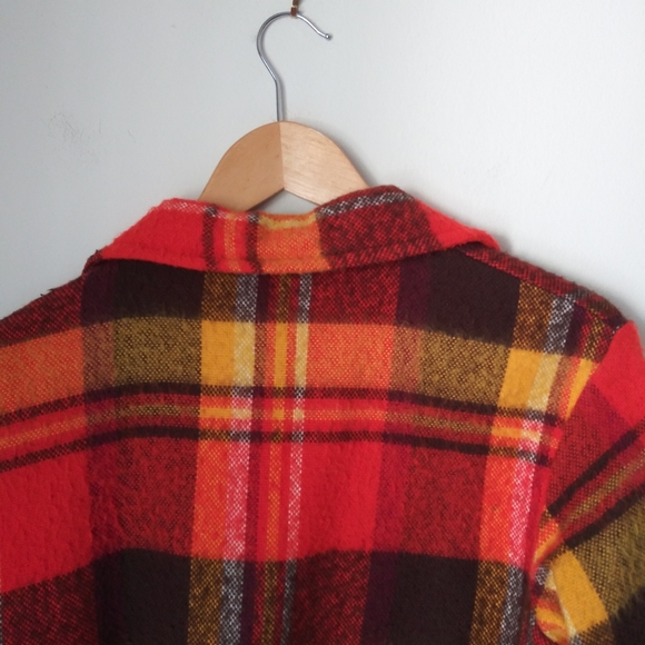 Vintage fringe plaid jacket Size L - Picture 3 of 9
